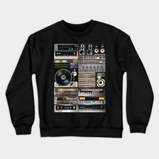 Pure Sound Setup Rework Vintage Music Hi Fi Audio Soundsystem Crewneck Sweatshirt